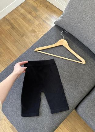 Черные велосипедки в рубчик zara
