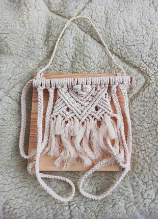 Подвесная полка на стену - макраме декор для дома в стиле бохо