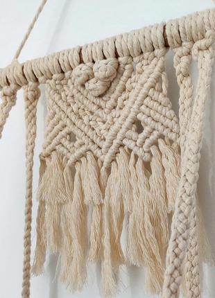 Подвесная полка на стену - макраме декор для дома в стиле бохо