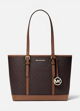 Сумка michael kors jet set travel small logo top-zip tote bag оригинал