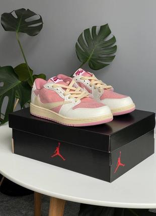 Кроссовки женские jordan 1 retro low og sp travis