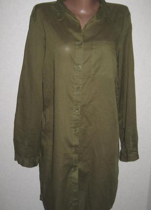 Тонкая хлопковая рубашка туника george размер м хаки