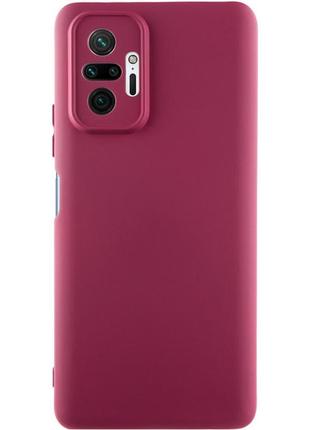Чохол silicone cover lakshmi full camera для xiaomi redmi note 10 pro/ 10 pro max бордовий