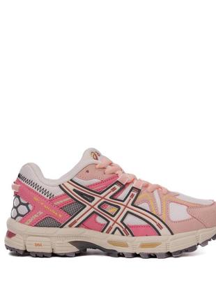 Женские кроссовки asics gel kahana 8 white pink