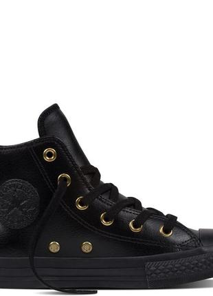 Шкіряні жіночі кеди з хутром converse chuck taylor (р 40)оригінал