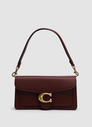 Сумка кожаная coach бургунди