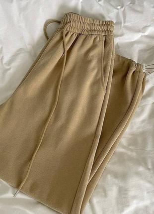 Топ🔥 прямые спортивные брюки низ на затяжках