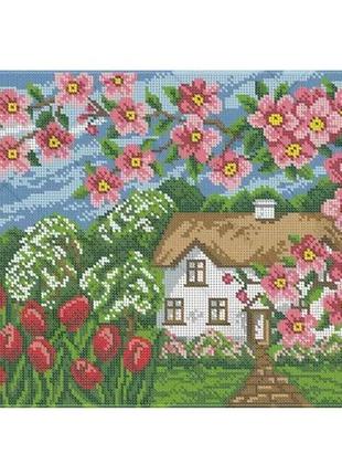 Схема для вишивання бісером тм virena а3н_350 вишневий сад. арт 0103