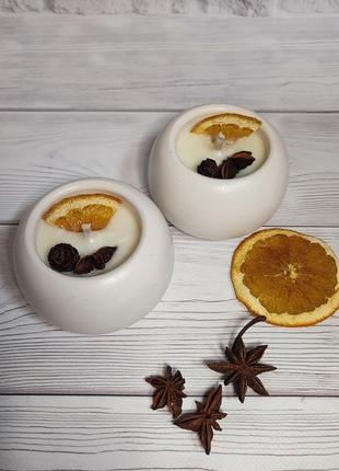 Свеча ароматическая в кашпо