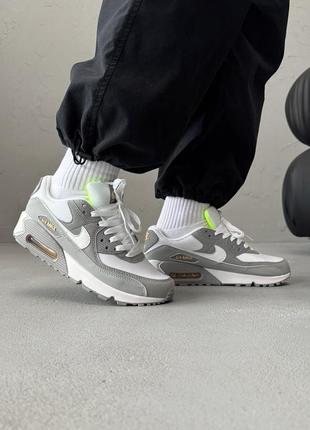Nike air max 90 grey Supreme, кросівки найк аір макс 90 чоловічі, мужские кроссовки найк эир макс