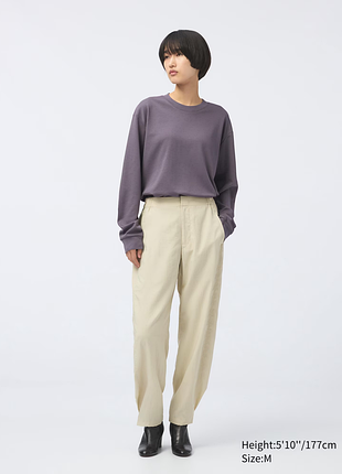 Хлопковый лонгслив airism оверсайз uniqlo u