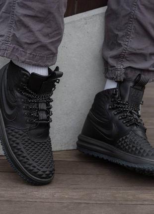 Мужские кроссовки nike lunarforce duckboot black.