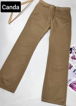 Брюки чоловічі коричневого кольору регуляр від бренду canda thermo w30 l32