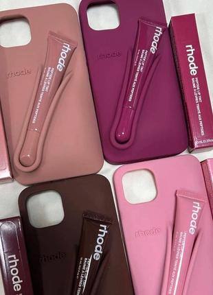Чохол rhode силіконовий на всі моделі айфону iphone різні кольори з наклейками у подарунок!