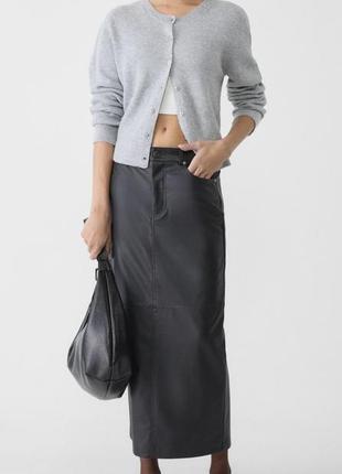 Юбка макси эко кожа