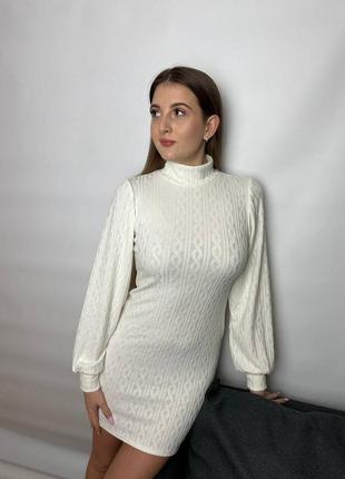 Платье женское ангора косичка