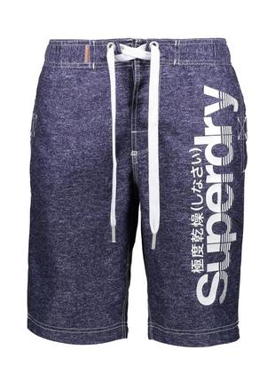 М superdry шорты мужские sport swim синие