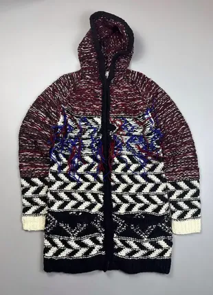 Шерстяной вязаный длинный кардиган isabel marant x h&m размер s-m