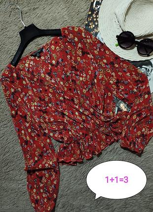 Гарний топ плісе на запах/блузка/ блуза