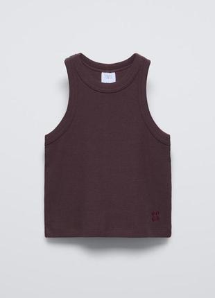 Майка рубчик zara