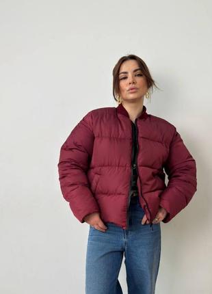 Накладной платеж ❤ весенний бомбер теплая куртка утеплена синтетическим пухом на кулиске