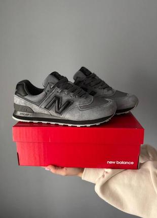 Брендовые кроссовки new balance 574 grey/black