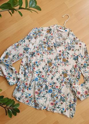 Сорочка бавовняна,  квітковий принт