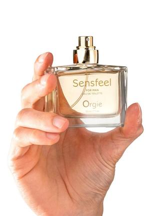 Мужской парфюм с ферромонами orgie – sensfeel for man (50 мл), цитрусово-древесный аромат