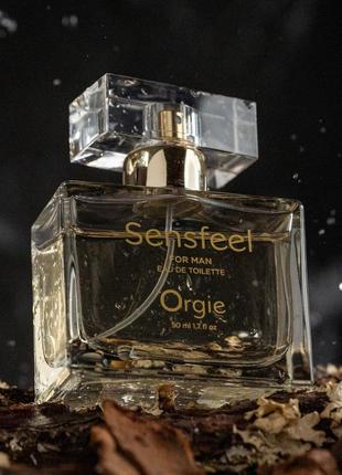 Мужской парфюм с ферромонами orgie – sensfeel for man (50 мл), цитрусово-древесный аромат