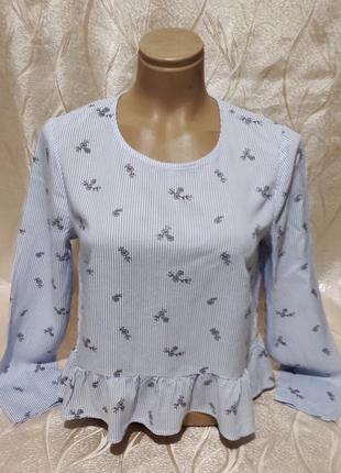 Нова віскозна легка блузка в смужку xs 42