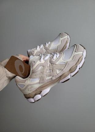 Женские кроссовки asics gel-nyc beige