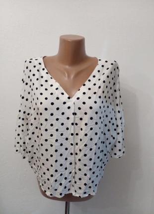 Блуза свободного фасона в горох kenny s