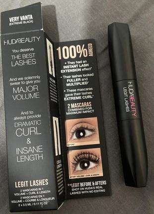 Тушь для ресниц huda beauty legit lashes double-ended mascara 2×3,5 мл