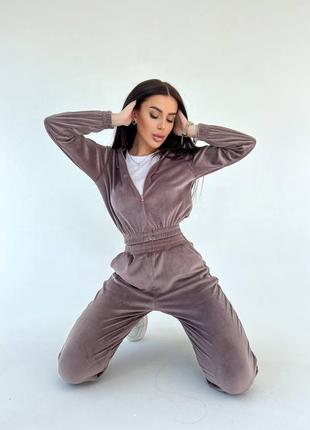 Велюровый спортивный костюм