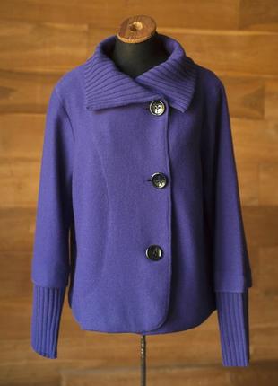 Фиолетовый шерстяной кардиган с пуговицами женский gerry weber, размер xl