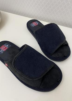 Мужские тапочки с открытыми пальцами home story, тапочки на липучке.