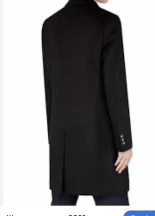 Шерстяной классический плащ hugo boss оригинал чёрный тренч демисезонный весна шерсть большой размер xl,xxl указан размер 52