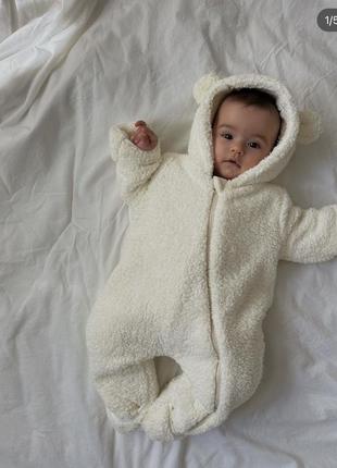 Зимний комбинезон тедди baby organic 3-6 месяцев
