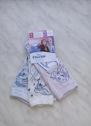 Комплект шкарпеток 3 пари на дівчинку frozen розмір 27/30 на  2- 4 роки