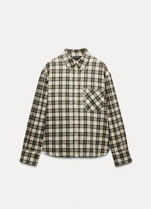 Рубашка фланелевая в клетку zara s