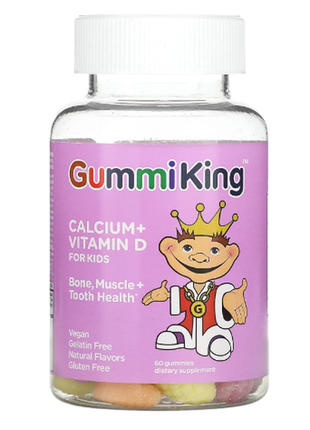Gummi king  кальций и витамин d для детей 60 шт. calcium plus vitamin d gummiking