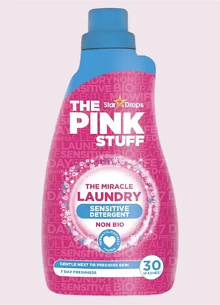 Гипоаллергенный стиральный гель pink stuff sensitive non bio, 960 мл