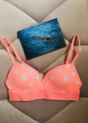 Красивый бюстгальтер на резинке pink victoria’s secret