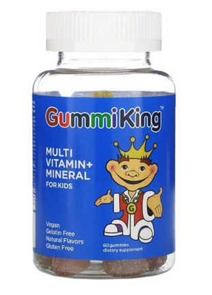 Gummi king мультивитамины + минералы для детей 60 шт. multi-vitamin + mineral gummiking