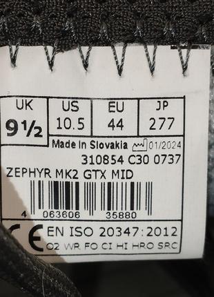 Черевики lowa zephyr mk2 gtx mid tf wolf gray8 фото