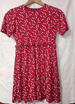 Красивое детское платье в цветочек