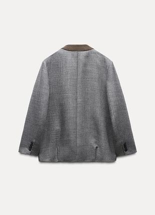 Блейзер/жакет оверсайз из 100%-й шерсти zara s, m9 фото