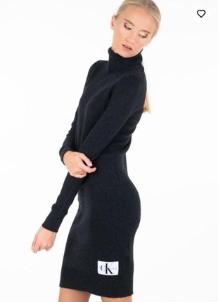 Платье вязаное  миди calvin klein