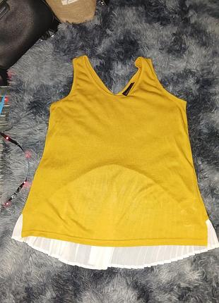 Майка с шифоновой баской janina