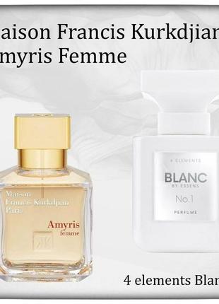 Уникальный парфюм линейки 4 elements blanc от essens по мотивам amyris femme